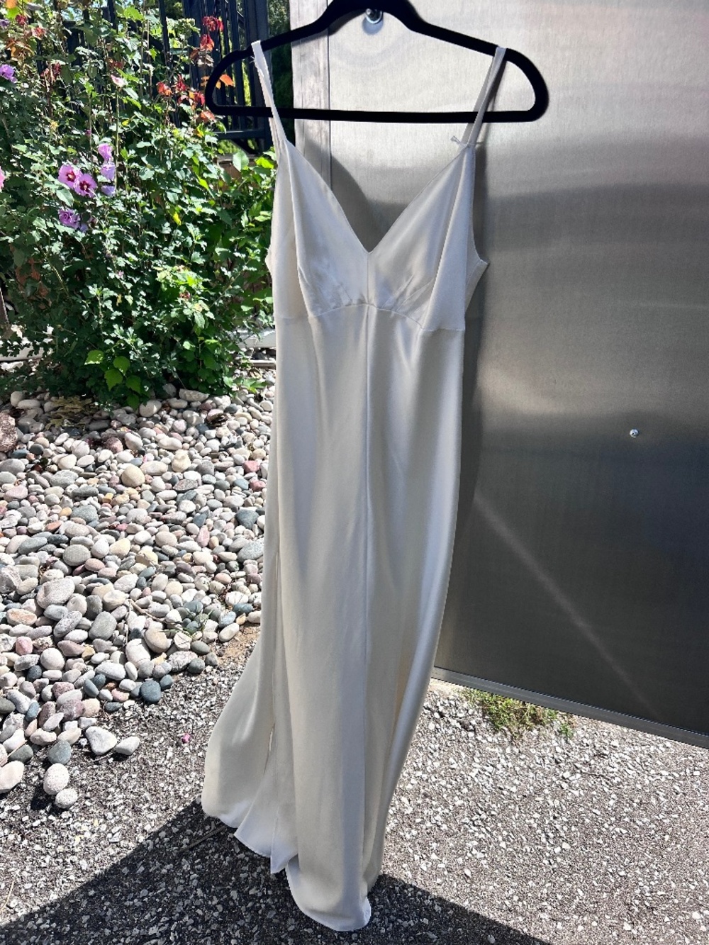 Victoria’s Secret Gold Label bridal cream slip dress